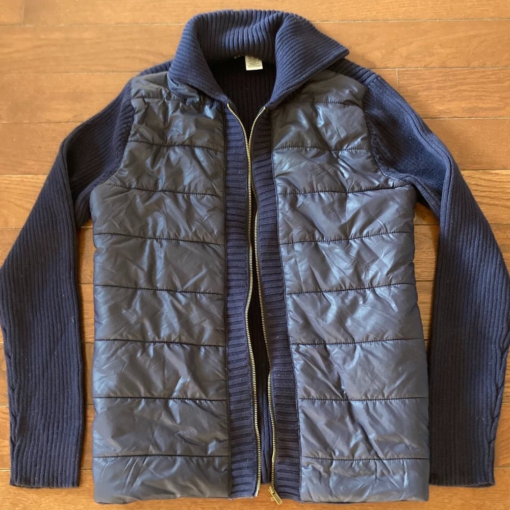 Liz Claiborne Navy Sweater Jacket Size Large